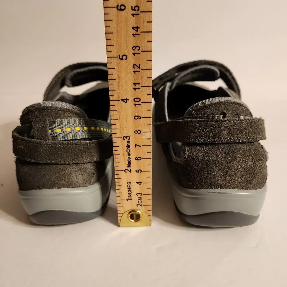 ORTHOFEET Sanibel Mary Jane Shoes Womens 9BM Gray Leather Comfort Adjustable